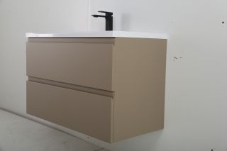 Подвесная тумба под раковину Art&Max Bianchi 90см капучино матовый AM-Bianchi-900-2C-SO-CM