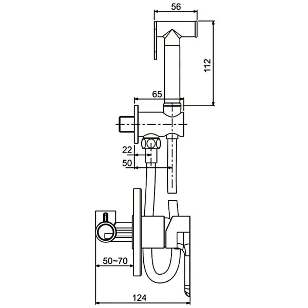 Гигиенический душ со смесителем Gappo G7248 белый/хром