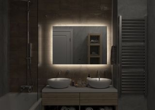 Зеркало с холодной подсветкой Art&Max Perugia 100x80см AM-Per-1000-800-DS-F Зеркало с холодной подсветкой Art&Max Perugia 100x80см AM-Per-1000-800-DS-F