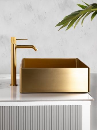 Раковина AltroBagno Accordo 001009 OrSp из нержавеющей стали золото матовое  Раковина AltroBagno Accordo 001009 OrSp из нержавеющей стали золото матовое