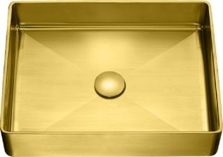 Раковина AltroBagno Accordo 001009 OrSp из нержавеющей стали золото матовое  Раковина AltroBagno Accordo 001009 OrSp из нержавеющей стали золото матовое