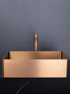 Раковина AltroBagno Accordo 001011 RaSp из нержавеющей стали медь матовая  Раковина AltroBagno Accordo 001011 RaSp из нержавеющей стали медь матовая