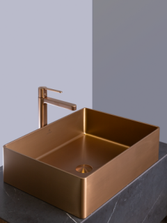 Раковина AltroBagno Accordo 001011 RaSp из нержавеющей стали медь матовая  Раковина AltroBagno Accordo 001011 RaSp из нержавеющей стали медь матовая