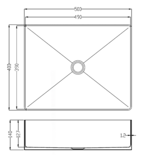 Раковина AltroBagno Accordo 001011 RaSp из нержавеющей стали медь матовая  Раковина AltroBagno Accordo 001011 RaSp из нержавеющей стали медь матовая