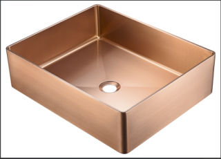 Раковина AltroBagno Accordo 001011 RaSp из нержавеющей стали медь матовая  Раковина AltroBagno Accordo 001011 RaSp из нержавеющей стали медь матовая