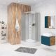 Душевая кабина Niagara NG-33984-14LBKTG с гидромассажем 90x80см серебро/матовое