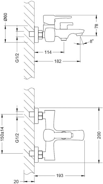 Смеситель для ванны Lemark Evitta LM0514C хром