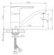 Смеситель для кухни Haiba HB4566-2 хром