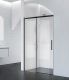 Душевая дверь в нишу BelBagno Acqua -BF-1-140-C-NERO профиль черный матовый