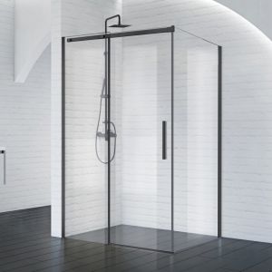 Душевой уголок BelBagno Acqua -AH-1-150/90-C-NERO профиль черный матовый