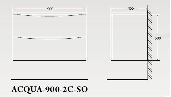Тумба под раковину BelBagno подвесная 90x50см Rovere Nature Grigio ACQUA-900-2C-SO-RNG Тумба под раковину BelBagno подвесная 90x50см Rovere Nature Grigio ACQUA-900-2C-SO-RNG