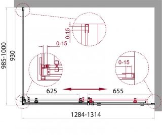 Душевой уголок BELBAGNO ACQUA-AH-1-130/100-C-Cr хром