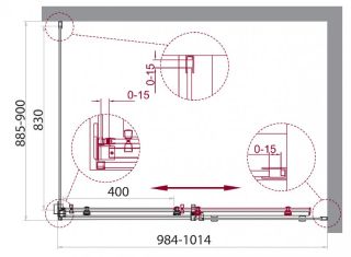 Душевой уголок BelBagno ACQUA-AH-1-100/90-C-Cr Душевой уголок BelBagno ACQUA-AH-1-100/90-C-Cr