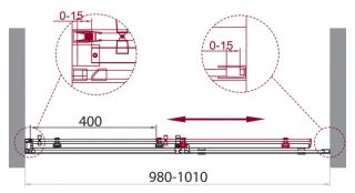 Душевая дверь BelBagno хром ACQUA-BF-1-100-C-Cr