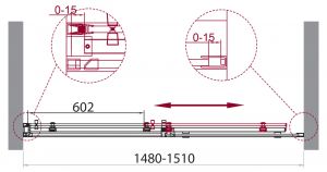 Душевая дверь BelBagno ACQUA-BF-1-150-C-NERO черный