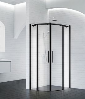 Душевой уголок BelBagno четверть круга чёрный ACQUA-R-2-100-C-NERO Душевой уголок BelBagno четверть круга чёрный ACQUA-R-2-100-C-NERO