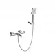 Смеситель BelBagno для ванны и душа в комплекте с ручным душем, шлангом и держателем, хром ACQUA-VASM/DFS-CRM