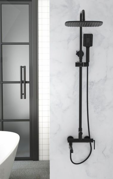 Душевая стойка BelBagno ACQUA-VSCM-NERO чёрный Душевая стойка BelBagno ACQUA-VSCM-NERO чёрный