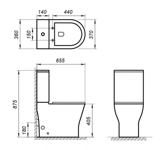 Чаша унитаза напольного BelBagno Acqua BB340CPR