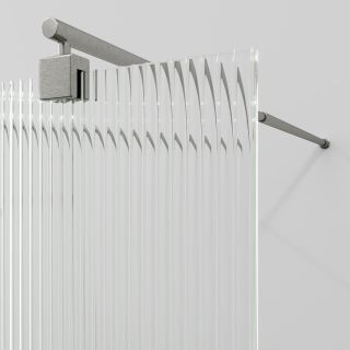 Душевая перегородка WasserKRAFT Vechte 60W44BN-FL 90 см профиль никель стекло рифлёное