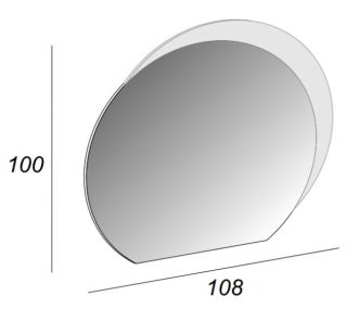 Зеркало с LED подсветкой Cezares 108x100 Avril 44773