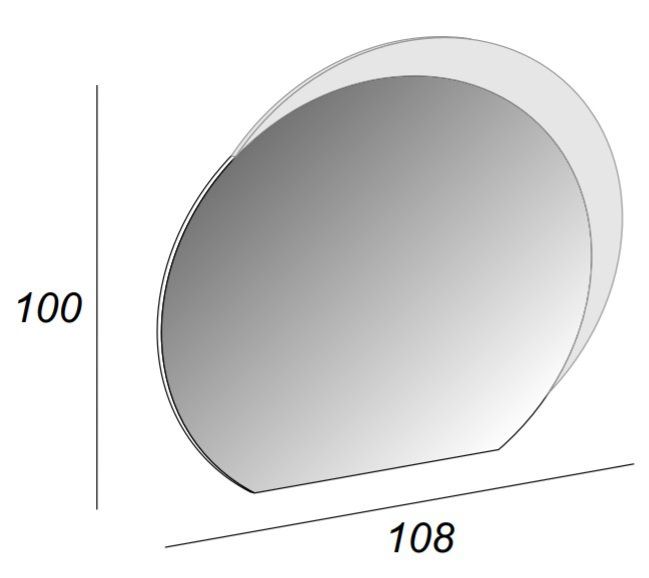 Зеркало с LED подсветкой Cezares 108x100 Avril 44773