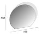 Зеркало с LED подсветкой Cezares 108x100 Avril 44773