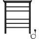 Полотенцесушитель электрический Terminus Аврора 4670078556912 с полкой П6 45х60 см чёрный муар