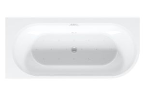 Акриловая ванна Riho Desire Corner Glossy Sparkle System Fall B087009005 R 184x84см с аэромассажем заполнение через перелив белый