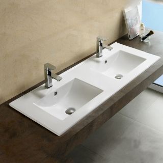 Двойная раковина Melana 9120ED-805 120см белый Двойная раковина Melana 9120ED-805 120см белый