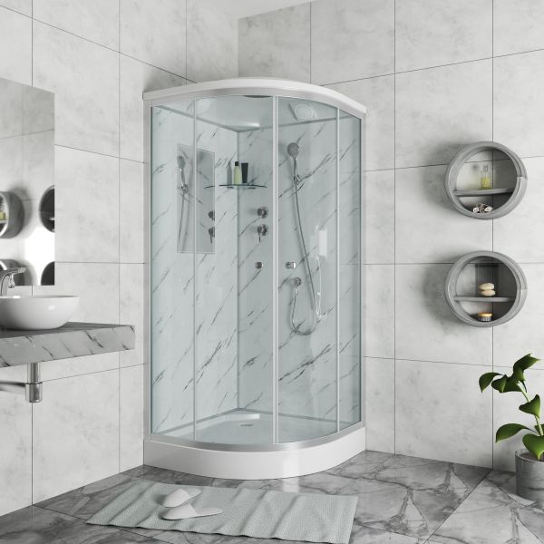 Душевая кабина Niagara NG-7702M 100x100см серебро/прозрачное