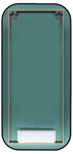 Зеркало с подсветкой Continent Torry ЗЛП1533 с бесконтактным сенсором 60x120см чёрный