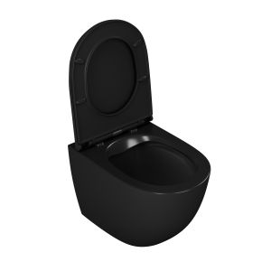 Унитаз подвесной D&K Matrix DT1396025 безободковый чёрный
