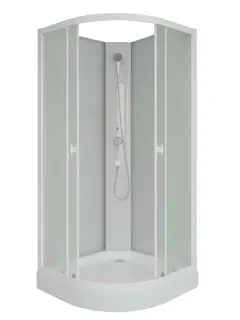 Душевая кабина Niagara Promo P80/13/MT/BK 80x80 см без крыши профиль белый стекло матовое