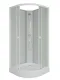Душевая кабина Niagara Promo P80/13/MT/BK 80x80 см без крыши профиль белый стекло матовое