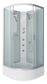 Душевая кабина Niagara NG-3302-14BKG с гидромассажем 100x100см серебро/матовое