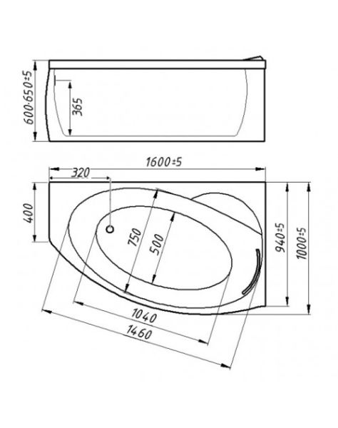 Ванна из искусственного камня Фэма Стиль Аделина L 160x90 см
