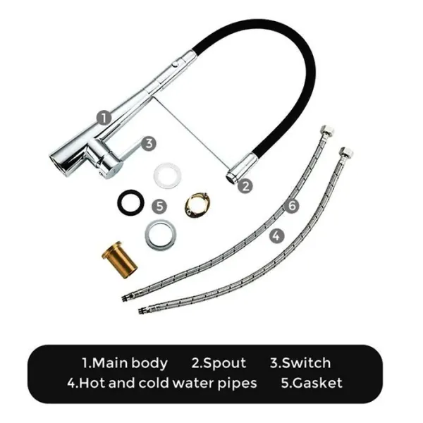 Смеситель для кухни Gappo G4398-15 с гибким изливом хром Смеситель для кухни Gappo G4398-15 с гибким изливом хром