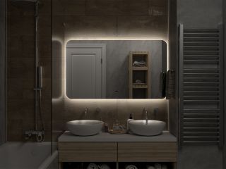 Зеркало с подсветкой Misty Адхил 120см белый Зеркало с подсветкой Misty Адхил 120см белый