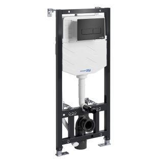 Система инсталляции для унитазов WasserKRAFT Aller 10TLT.010.ME.MB03 с кнопкой смыва