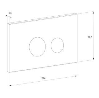 Клавиша смыва D&K Bayern DB1529001.2  (арт.инсталл DI8050127), хром