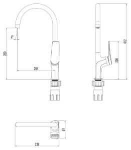 Смеситель для кухни Lemark Bronx LM3705GM графит
