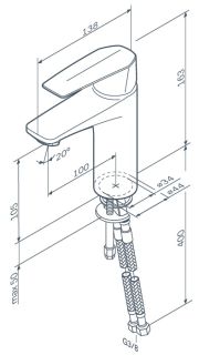 Смеситель для раковины Am Pm GEM F90A02100