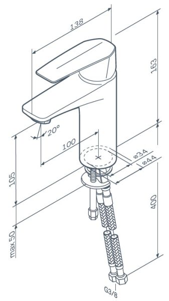Смеситель для раковины Am Pm GEM F90A02100