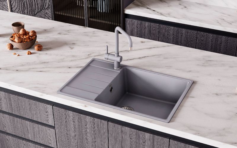Кухонная мойка Ulgran Quartz Prima 760-02 лён