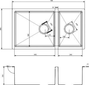 Мойка кухонная Zorg Inox R 78-2-44