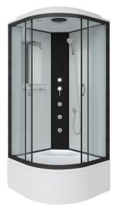 Душевая кабина Niagara NG-6707-14G с гидромассажем 80x80см чёрный/прозрачное