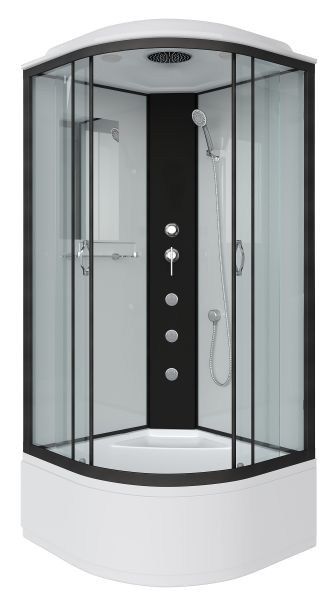 Душевая кабина Niagara NG-6707-14G с гидромассажем 80x80см чёрный/прозрачное