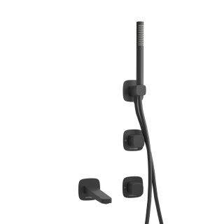 Встраиваемый комплект для ванны с лейкой и изливом WasserKRAFT Nuthe A9151.264.315.327.242.217 чёрный матовый