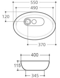 Раковина Art&Max 55см белый AM3570-C Раковина Art&Max 55см белый AM3570-C